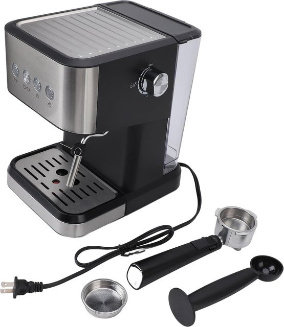 Aimo Halbautomatische Kaffeemaschine Professionell mit 20 Bar, 1,5 l Wassertank, Edelstahl, Grau - Bild 1