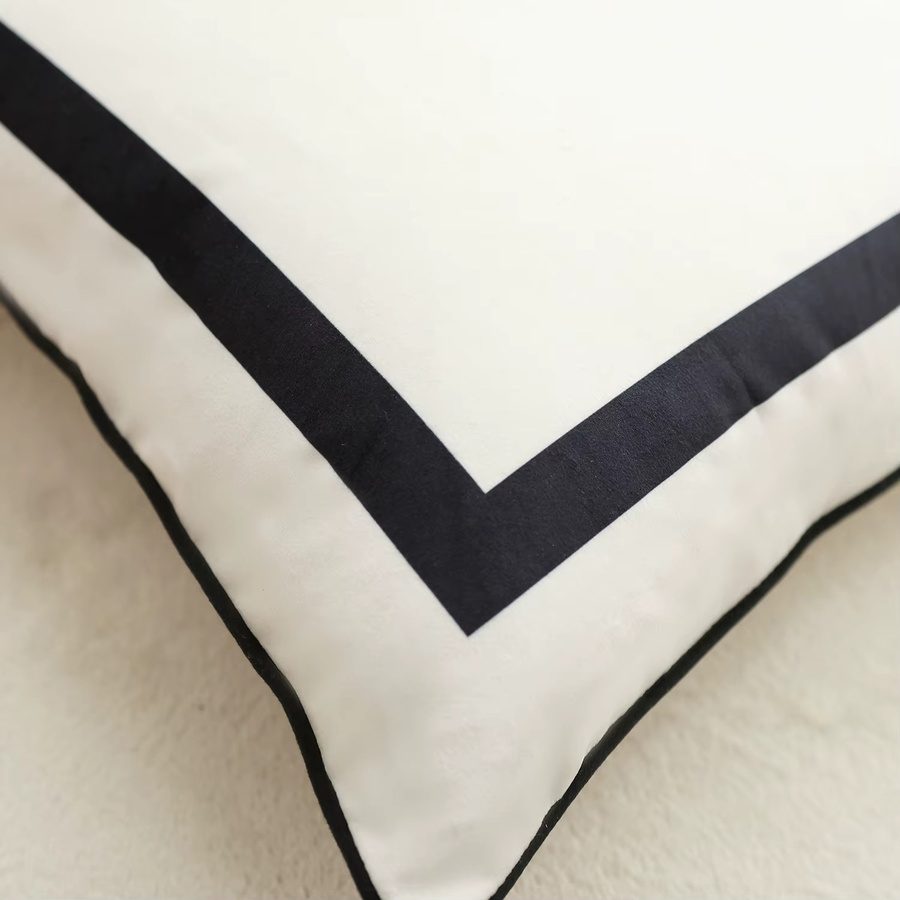 Efundeal Kissenbezug aus Samt quadratisch in Schwarz und Blau, B/T/H: 40 x 40 x 40 cm - Bild 2