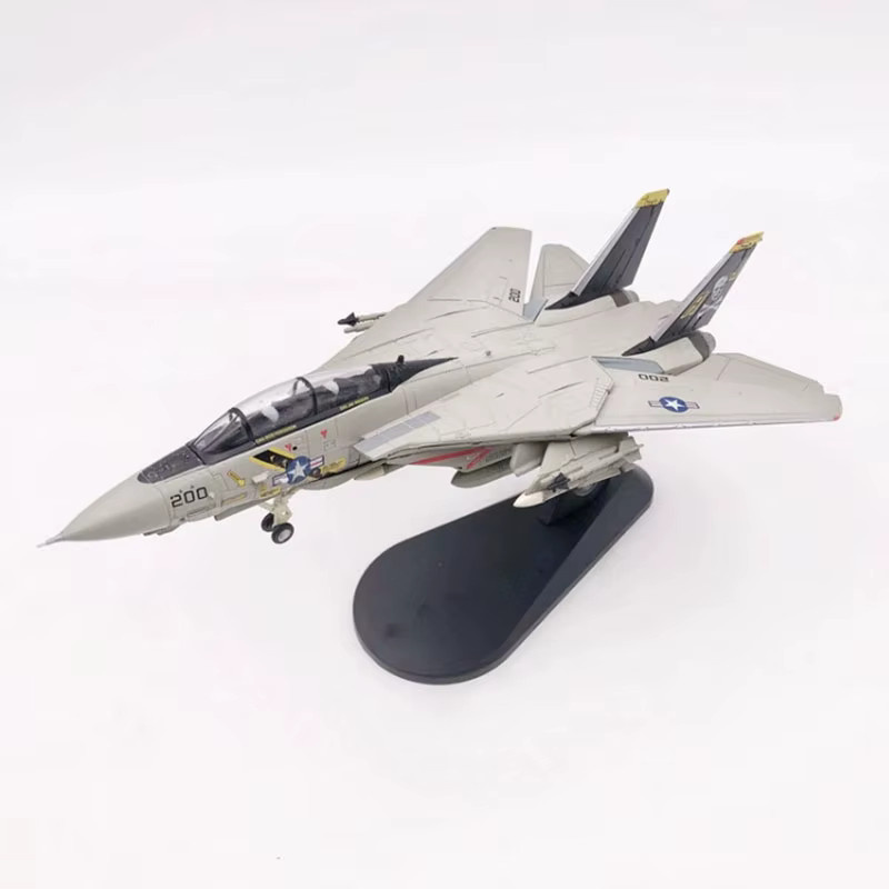HYINUO USAF F-14A Tomcat Kampfflugzeug, 1:100 Skala, Metall, Grau - Bild 3