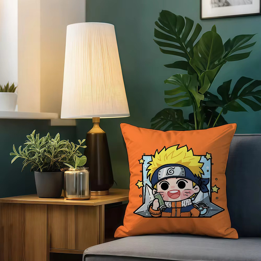 Weicher Naruto Anime Kissenbezug mit Cartoon-Design für Sofa und Bettwäsche - Bild 4