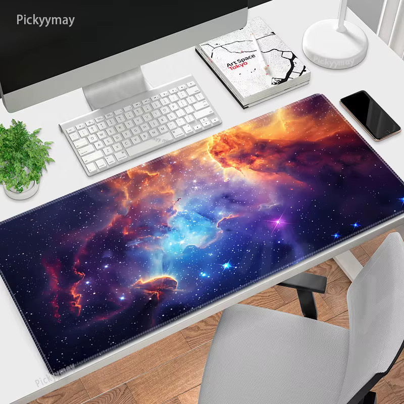 Purple Star Space Gaming-Mauspad für PC und Tastatur, Farbe: Purple, B/T: 100 x 50 cm - Bild 1