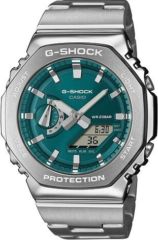 Casio G-Shock Digitaluhr, Solar, Edelstahl, Grün, Herren - Bild 1