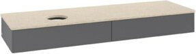 V&B Waschtischunterschrank Antao ohne Frontstruktur in Anthrazit lackiert B/T: 160 x 50 cm - Bild 1