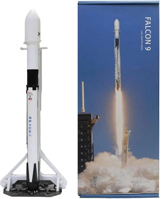 Linyi toy car Falcon 9 Dragon Heavy, Raketenmodell, Metall, 1:233, ab 18 Jahre - Bild 1