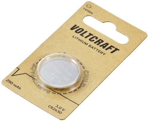 Voltcraft Knopfzelle CR2430 Lithium 3V mit 290 mAh in Silber - Bild 1