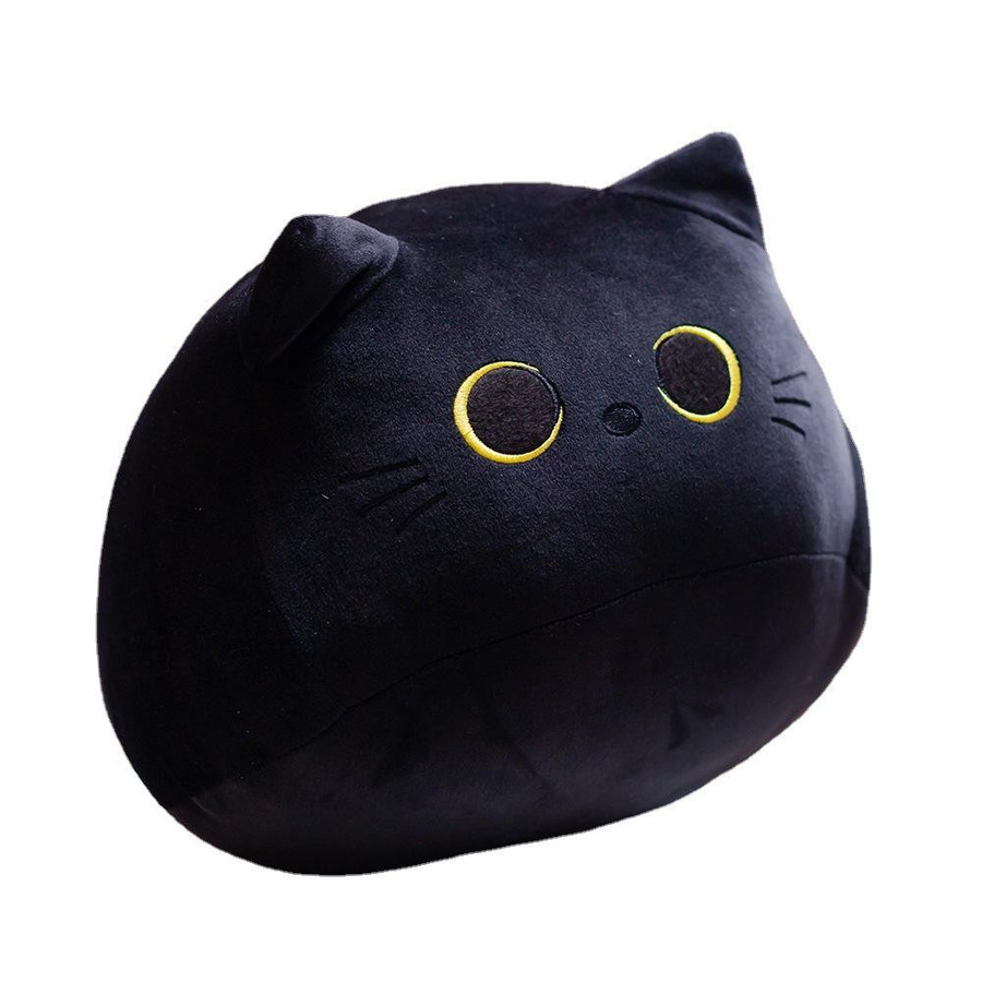 DDblack Katze Plüschpuppe Stofftier gelb/licht grau - Bild 1