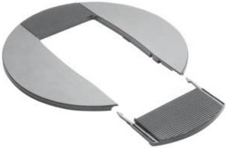 Hager Elektro-Sockelleisten-Rosette in Grau, 1 Stück - Bild 1