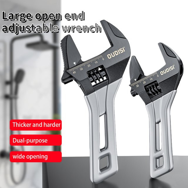 YINLONGDAO Universeller Mini-Rohrzange aus Edelstahl in Silber, Einstellbarer kurzer Griff Spanner für Reparaturarbeiten - Bild 1