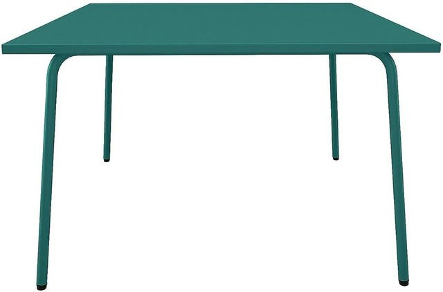 Gartentisch Mirmande von MYLIA aus Metall in Blaugrün, quadratisch, Breite: 120 cm - Bild 1