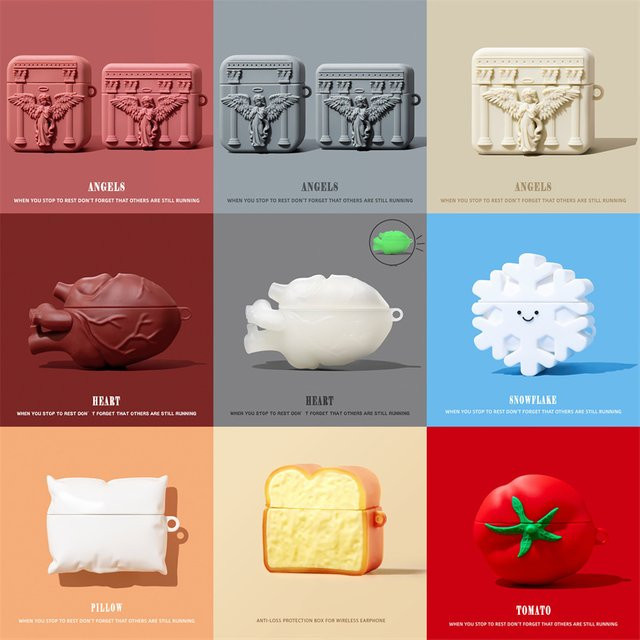 Niedrige Schutzhülle im Food-Design für Apple AirPods 3 und AirPods Pro, Farbe: Rot - Bild 1