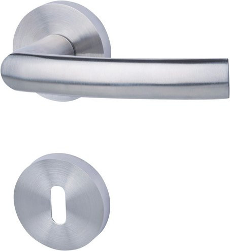 ALPERTEC Türbeschlag aus Edelstahl in Silber mit Rückholfeder und gebürsteter Oberfläche - Bild 1