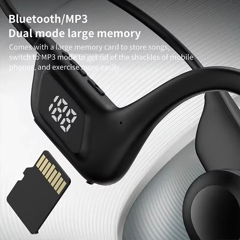 OnePlus Kabellose Knochenleitungs-Kopfhörer mit Bluetooth und Mikrofon für Sport und Schwimmen in Schwarz - Bild 2