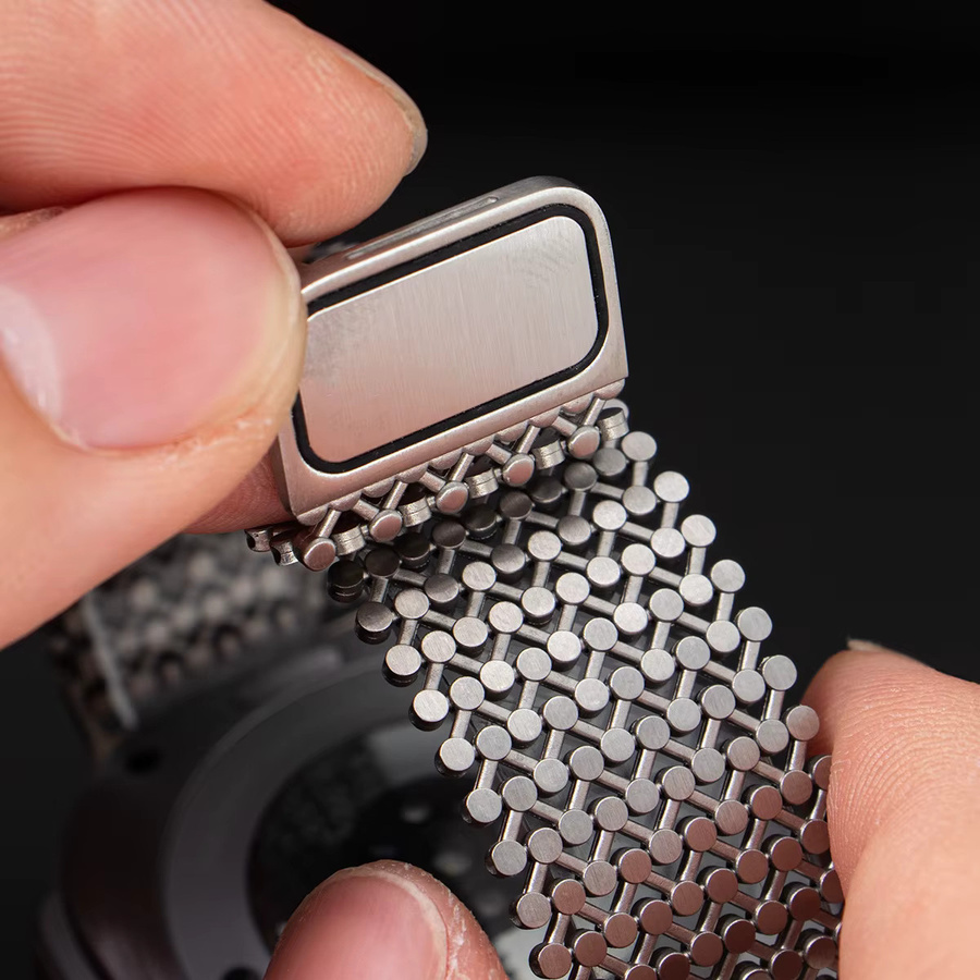 Geekthink Uhrenarmband Edelstahl, Silber, Samsung Galaxy Watch Ultra 47mm - Bild 3