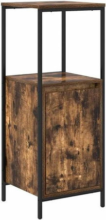 vidaXL Badschrank mit Regalen und Türen in Räuchereiche, B/T/H: 36 x 35 x 95 cm