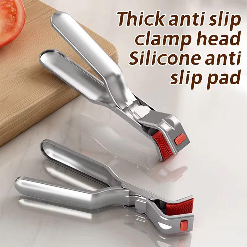 Edelstahl-Abkochclip in Silber: Hitzebeständiger und rutschfester Topf- und Pfannengreifer für Heißluftfritteuse, Ofen und Dampfgarer - Bild 5