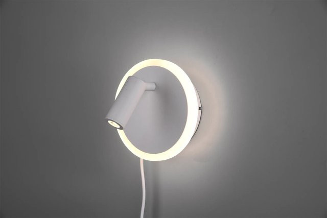 Trio LED-Wandleuchte Jordan Weiß Matt aus Metall mit Fernbedienung und Dimmfunktion - Bild 1