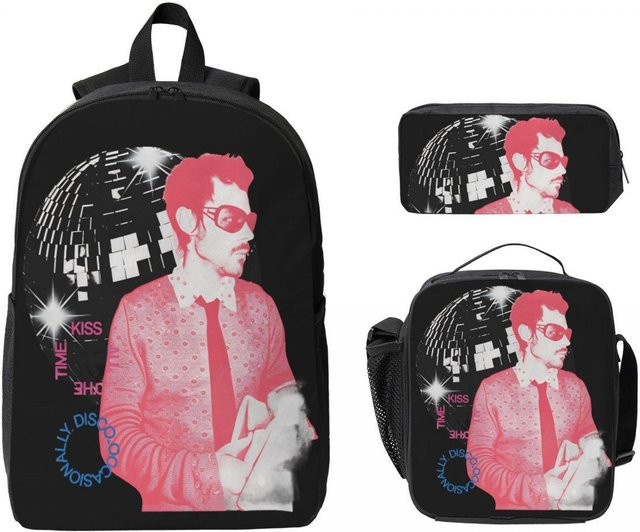 Schultaschen Set von Fancy Style Studio mit Rucksack, Federmäppchen und Brotdose in Schwarz für Schüler und Schülerinnen - Bild 1