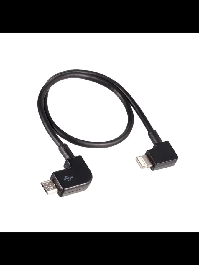 DJI Micro-USB zu Lightning Datenübertragungskabel für Android und iOS, Schwarz, kompatibel mit DJI Spark und Mavic Pro - Bild 3
