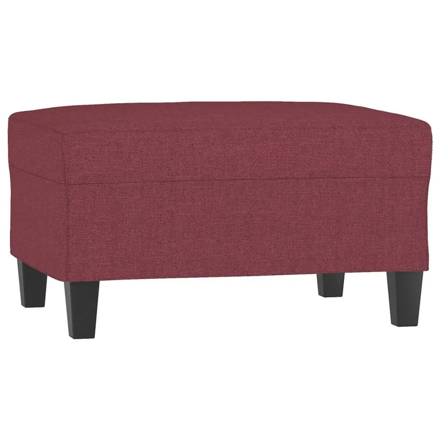 vidaXL Fußhocker Weinrot Stoff Modell 2 B/T/H: 70 x 55 x 41 cm - Bild 2