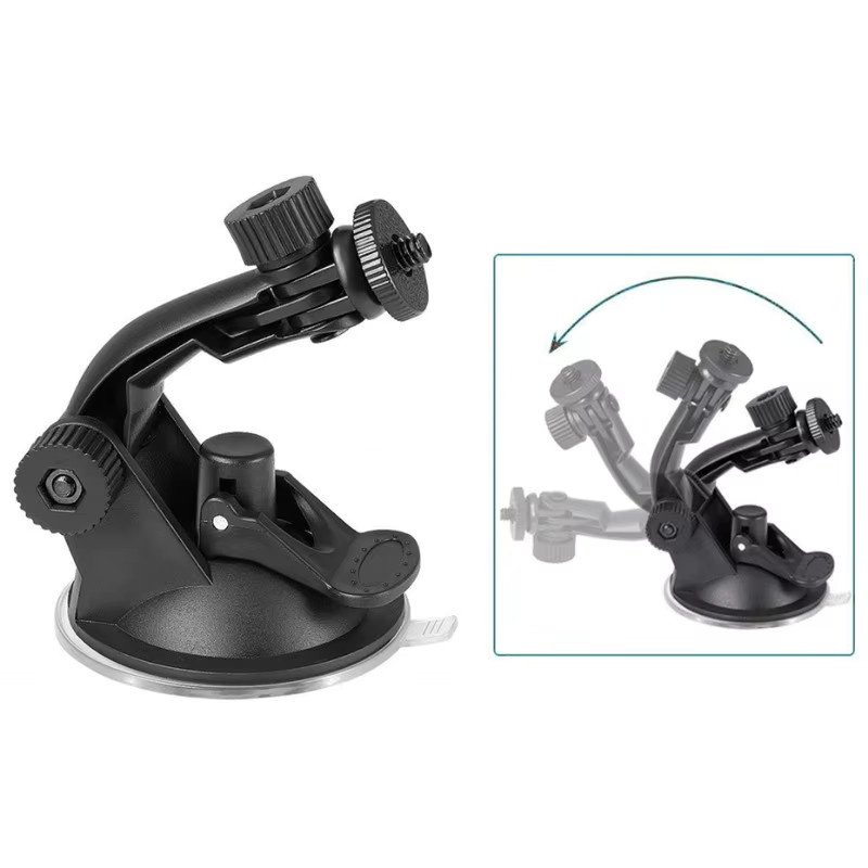 Verstellbare Saugnapf-Halterung für GoPro Action-Kameras, Schwarz, kompatibel mit GoPro Hero 12, 11, 9 und 8 - Bild 5