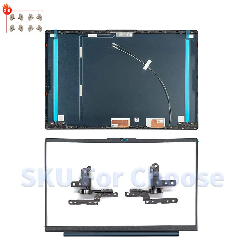 Lenovo LCD-Rückabdeckung mit WLAN-Antennenkabel aus Aluminium für Ideapad 5 15IIL05 15ARE05 15ITL05 15ALC05 in Silber/Grau/Blau - Bild 4