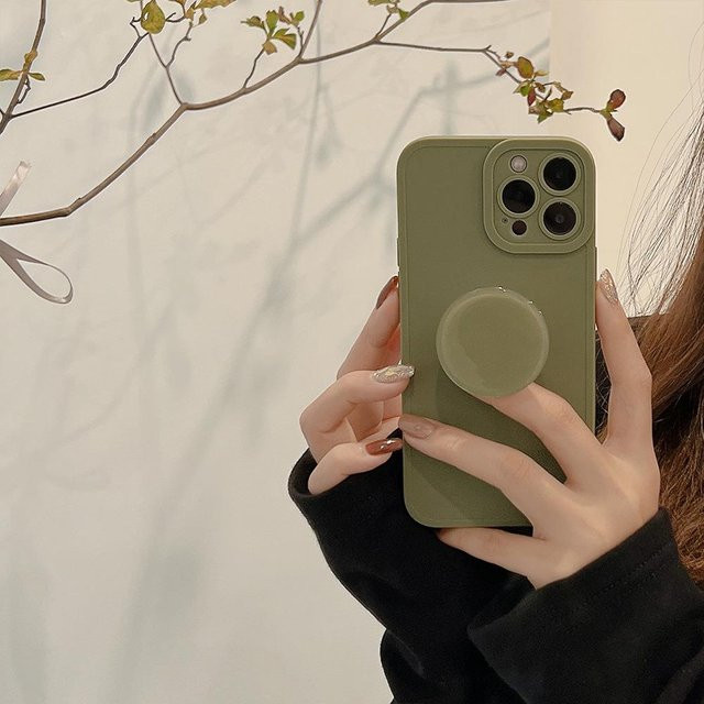 LPLEA Handyhülle aus weichem TPU mit integriertem Ständer für iPhone 15 14 13 12 11 Pro Max in Weiß und Grün - Bild 1