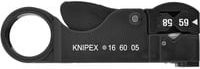 Knipex Koax-Abisolierwerkzeug 16 60 05 SB in Schwarz, Länge: 105 mm - Bild 1