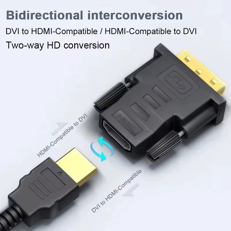 BRYNTHORX DVI 24+1 zu HDMI Adapter, bidirektionaler Konverter in Schwarz für Monitor, Fernseher, PS4 und Xbox - Bild 4