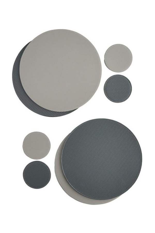 Next Platzset aus Kunstleder mit 4 Wende-Platzsets und Untersetzern - Bild 1