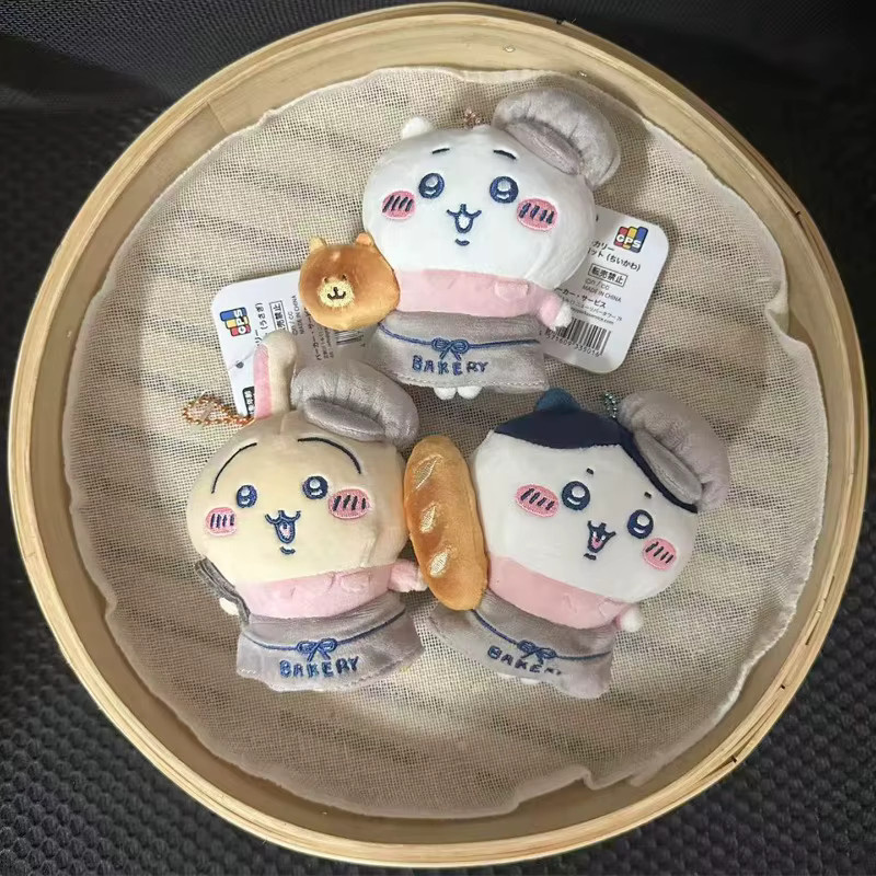 Chiikawa Bäckerei-Serie Usagi Hachiware Plüschtier Rucksack-Anhänger - Bild 2