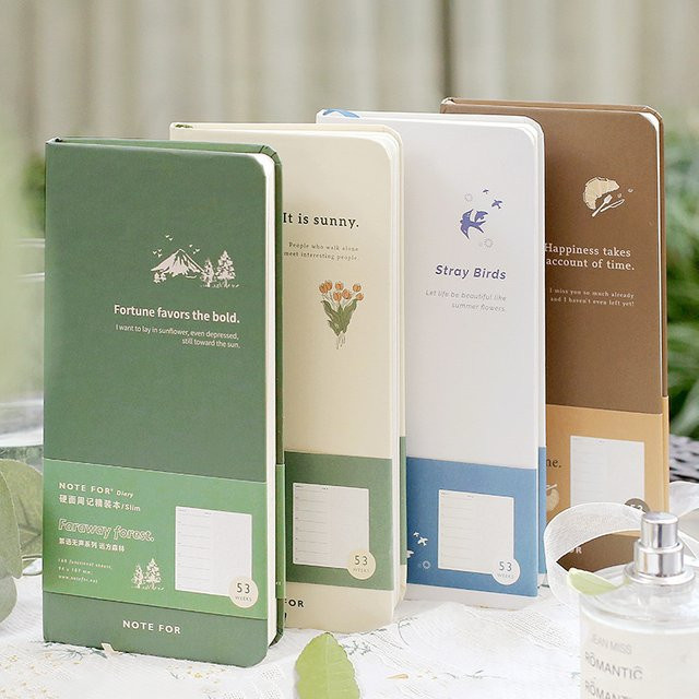 Mori Fresh Retro Slim Notebook wöchentliches Notizbuch mit selbstfüllbarem Jahresprüfplan - Bild 1