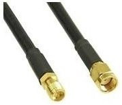 InLine WLAN Kabel mit R-SMA-Stecker auf R-SMA-Kupplung in Schwarz, Länge: 20 m - Bild 1