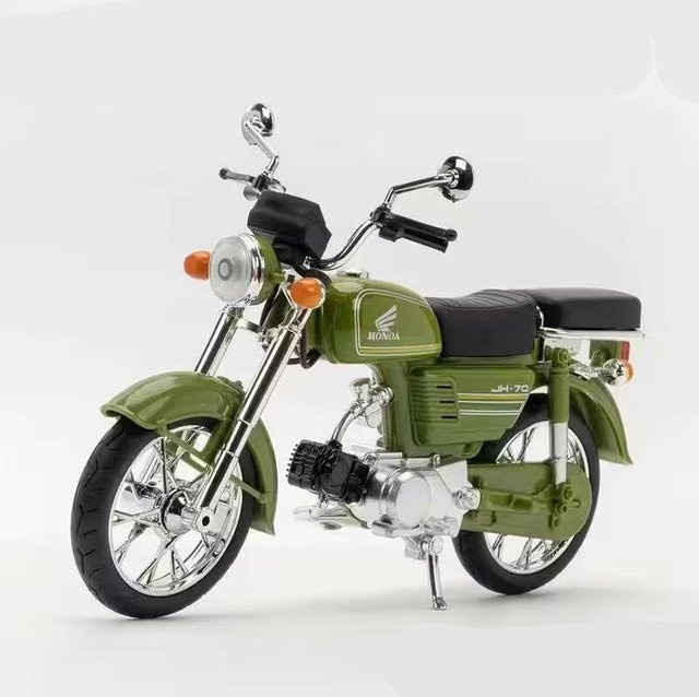 Jialing Jh-70 Rennmotorrad, Modell, 1:10, Metall, Grün - Bild 1