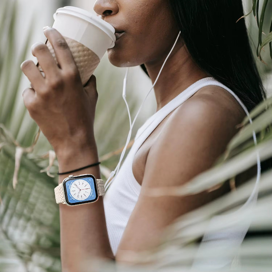 Elastisches geflochtenes Solo-Armband Correa Serie für Apple Watch, Farbe: Grün, Unisex - Bild 5
