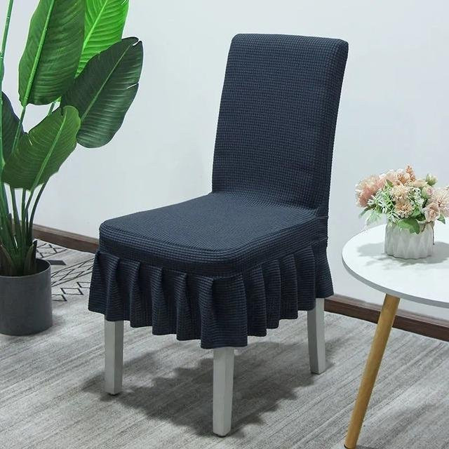 Hochwertiger Spandex-Stretch-Stuhlbezug für Esszimmer und Küche in Blau - Bild 1