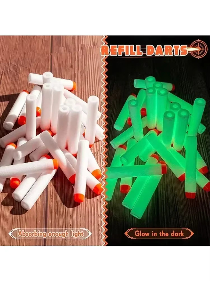 Nerf N Strike Elite 2.0 Series Glow At The Dark Bullets, Nachfüllpack, Weiß - Bild 7