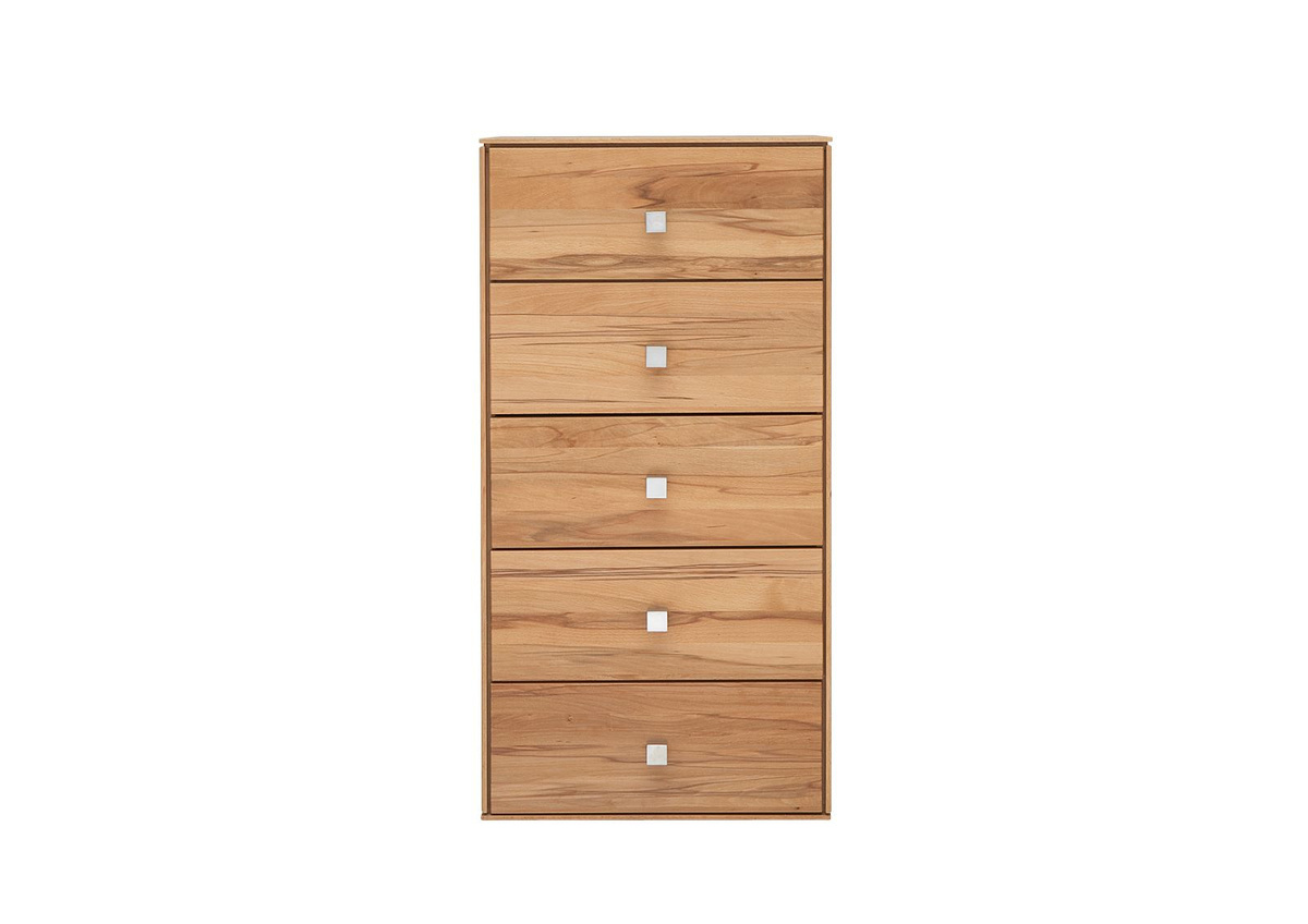 m&h Kommode Mercur aus Holz in Braun mit Soft-Close-Schubladen - Bild 1