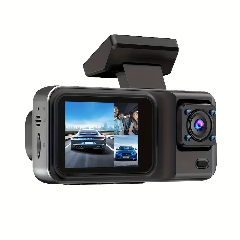 Nuokaiqi Dual-Kamera-Dashcam in Schwarz mit 1080P/720P Auflösung, 170 Grad Weitwinkel, Nachtsicht, 24-Stunden-Parküberwachung, G-Sensor und Schleifenaufnahme - Bild 5