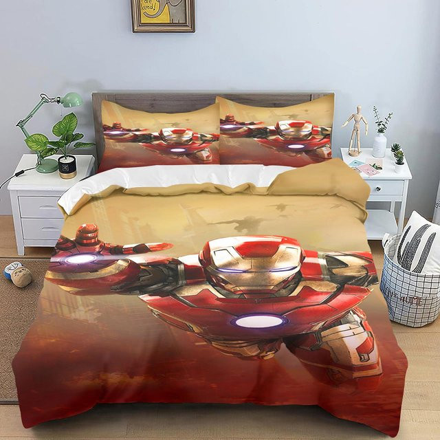 Iron Man und Kuromi Bettwäsche-Set für Kinder, 3-teilig aus 100% Polyester, Mehrfarbig, B/H: 245 x 210 cm - Bild 1