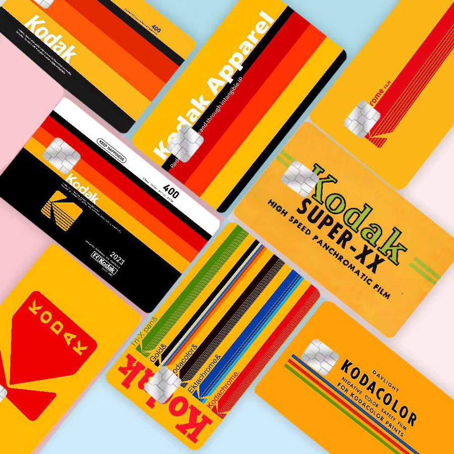 Kodak Kamera Motiv Kreditkarten Aufkleber Multicolor wasserfest und kratzfest für VISA-Bankkarten und Transportkarten - Bild 3