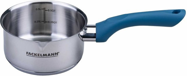 Fackelmann Stielkasserolle Essential aus Edelstahl, Blau, Durchmesser: 12 cm - Bild 1