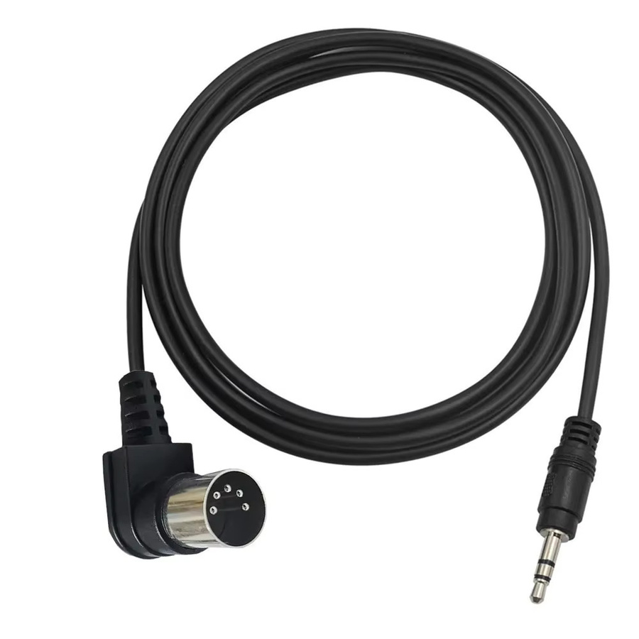 BSN Audio-Adapterkabel von 3,5mm Klinke auf 5-poligen MIDI-DIN Stecker, Farbe: Schwarz - Bild 4
