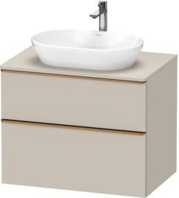 Duravit Waschtischunterschrank D-Neo Wandmontage in Beige und Weiß Matt mit Schubladen und Türen, B/T/H: 80 x 55 x 66,4 cm - Bild 1