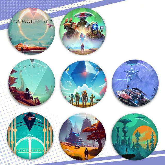 Brosche No Man's Sky Weltraum-Spiel, Anime-Charakter, Unisex - Bild 1