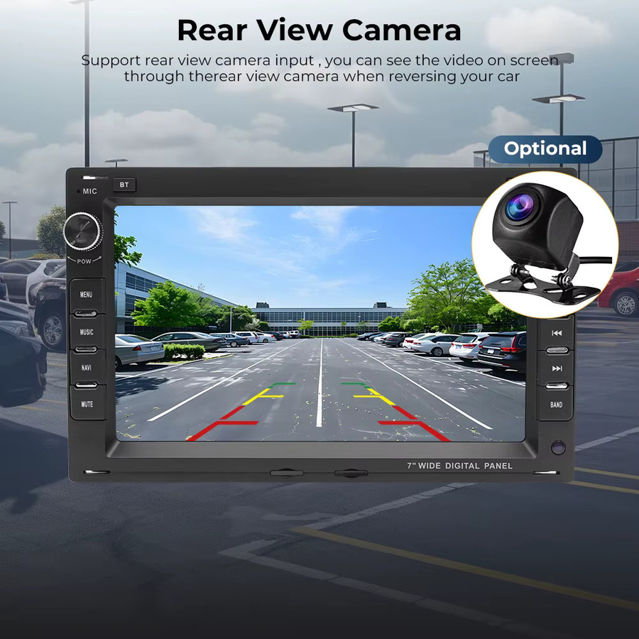 Gearelec Android 14 Autoradio mit 7 Zoll Display für Volkswagen VW Passat Golf Polo Bora T5, Multimediaplayer mit GPS, WLAN und AUX-Eingang, Schwarz - Bild 6
