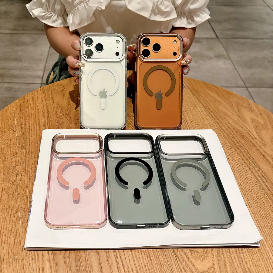 Original Color Feel Magnetische Rahmenhülle aus Aluminiumlegierung für iPhone 17 16 15 14 13 Pro Max in Schwarz - Bild 2