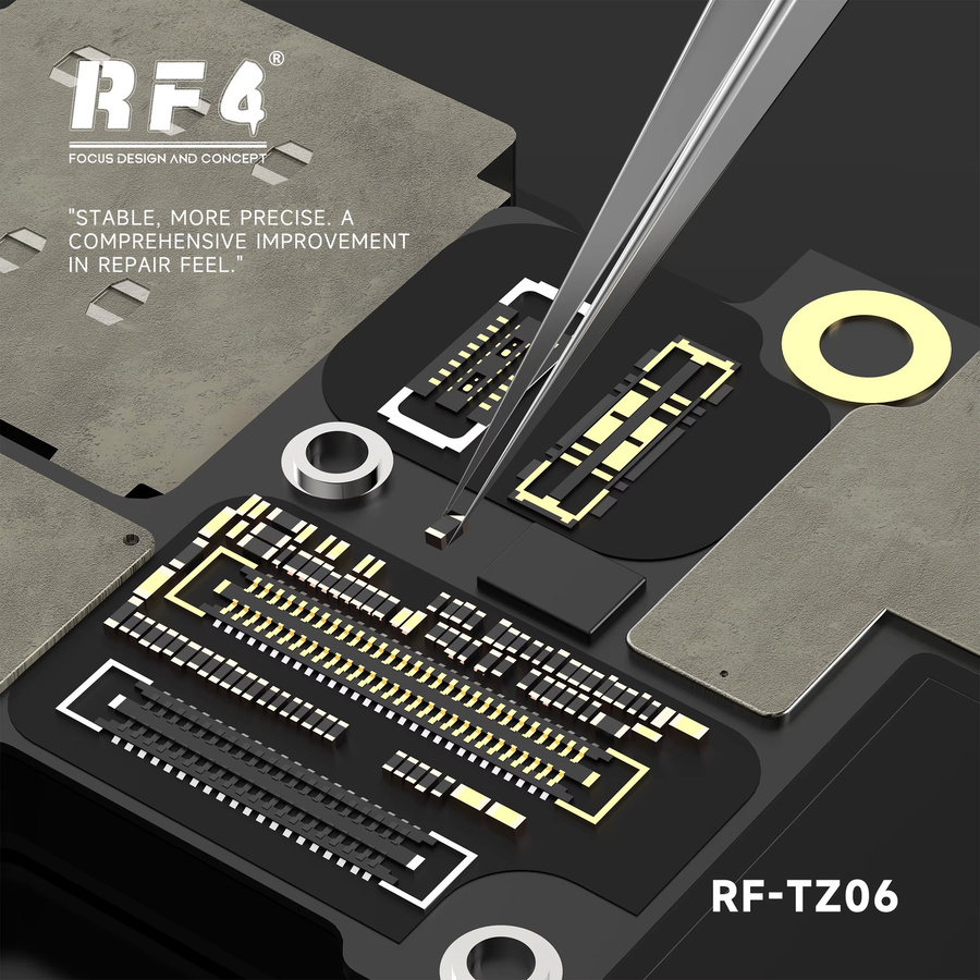 RF4 RF-TZ06 Präzisionspinzette in Silber für die professionelle Handy- und Computer-Reparatur - Bild 2