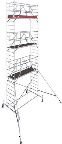 Krause Rollgerüst Aluminium Serie 10 Silber, Arbeitshöhe: 8,40 m, B: 75,0 cm, T: 25,0 cm, H: 840,0 cm - Bild 1