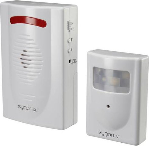 Sygonix Durchgangsmelder SY-5045276 mit LED und 120 dB, kabellos, Weiß - Bild 1