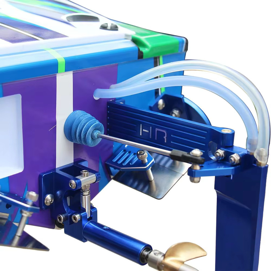 Hot Racing Aluminium-Ruderblatt-Halterung für TRAXXAS Spartan SR, Blau, Metall, Zubehör - Bild 2